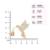925 Sterling Silver Hummingbird Brooch