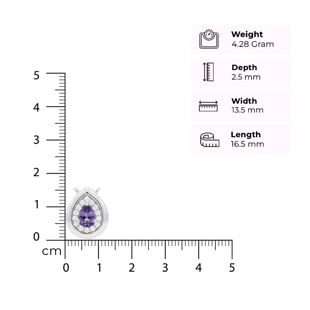 Amara Teardrop Silver Pendant