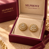 925 Silver Polki Moissanite Gold Plated Earrings