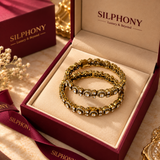 925 Silver Moissanite Polki Bangles Set