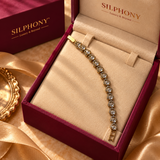 925 Silver Moissanite Polki Pear Shape Bracelet