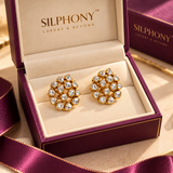 925 Silver Moissanite Polki Stud Earrings