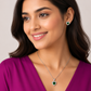 Emerald Heart - 92.5 Silver Pendant Set