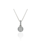 SILphony Silver Pendant Set – Elegant Diamond-Inspired Halo Design