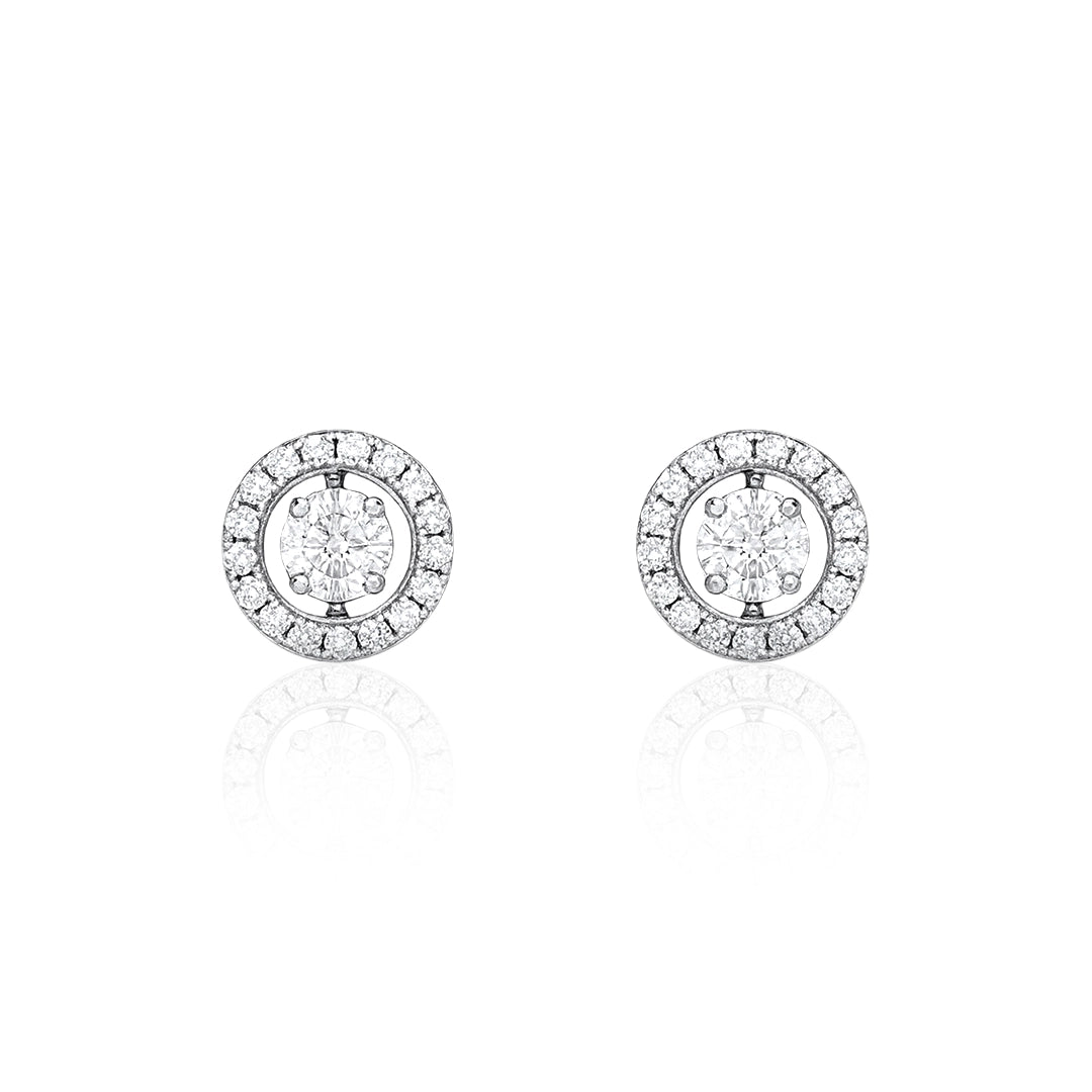 Celeste Round Studs Silver
