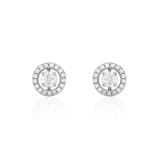 Celeste Round Studs Silver