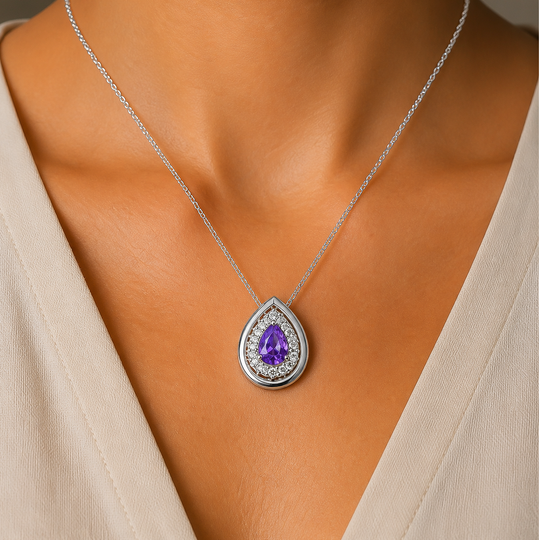 Amara Teardrop Silver Pendant