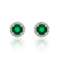 Emerald Aura - 92.5 Silver Pendant Set