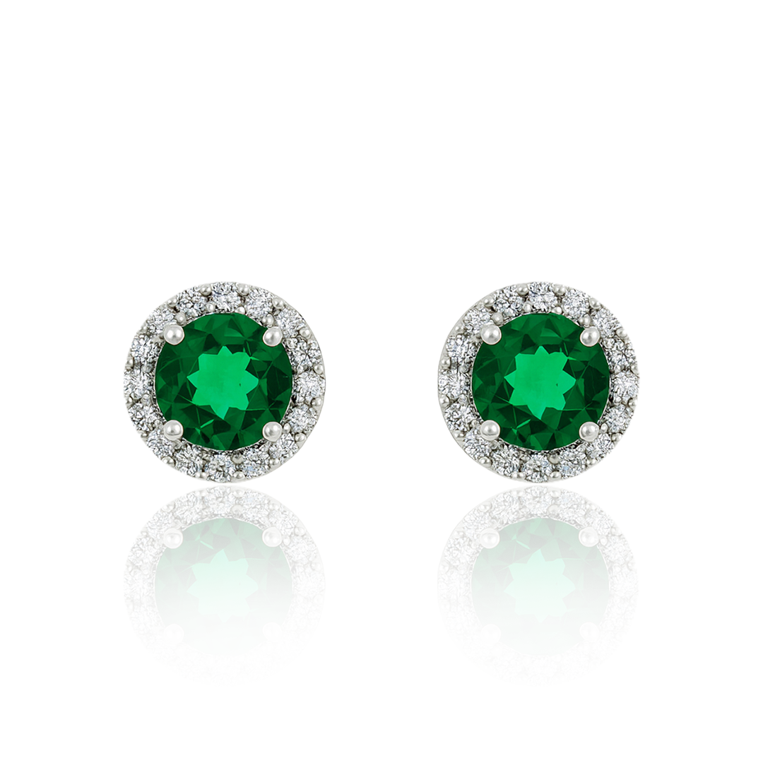 Emerald Aura - 92.5 Silver Pendant Set