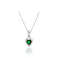 Emerald Amour Pendant Silver