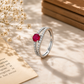 Emera Ruby Ring Silver