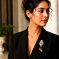 One-of-One 92.5 Silver Pearl Cascade Statement Brooch