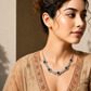 One-of-One 92.5 Silver Midnight Blue & Green Silver Necklace