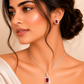 Crimson Ruby - 92.5 Silver Pendant Set