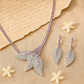 92.5 Sterling Silver Petal Cascade Necklace Set