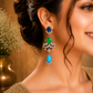 Multi-Stone Geometric Earrings