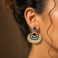 Ocean Blue Geode Drop Earrings