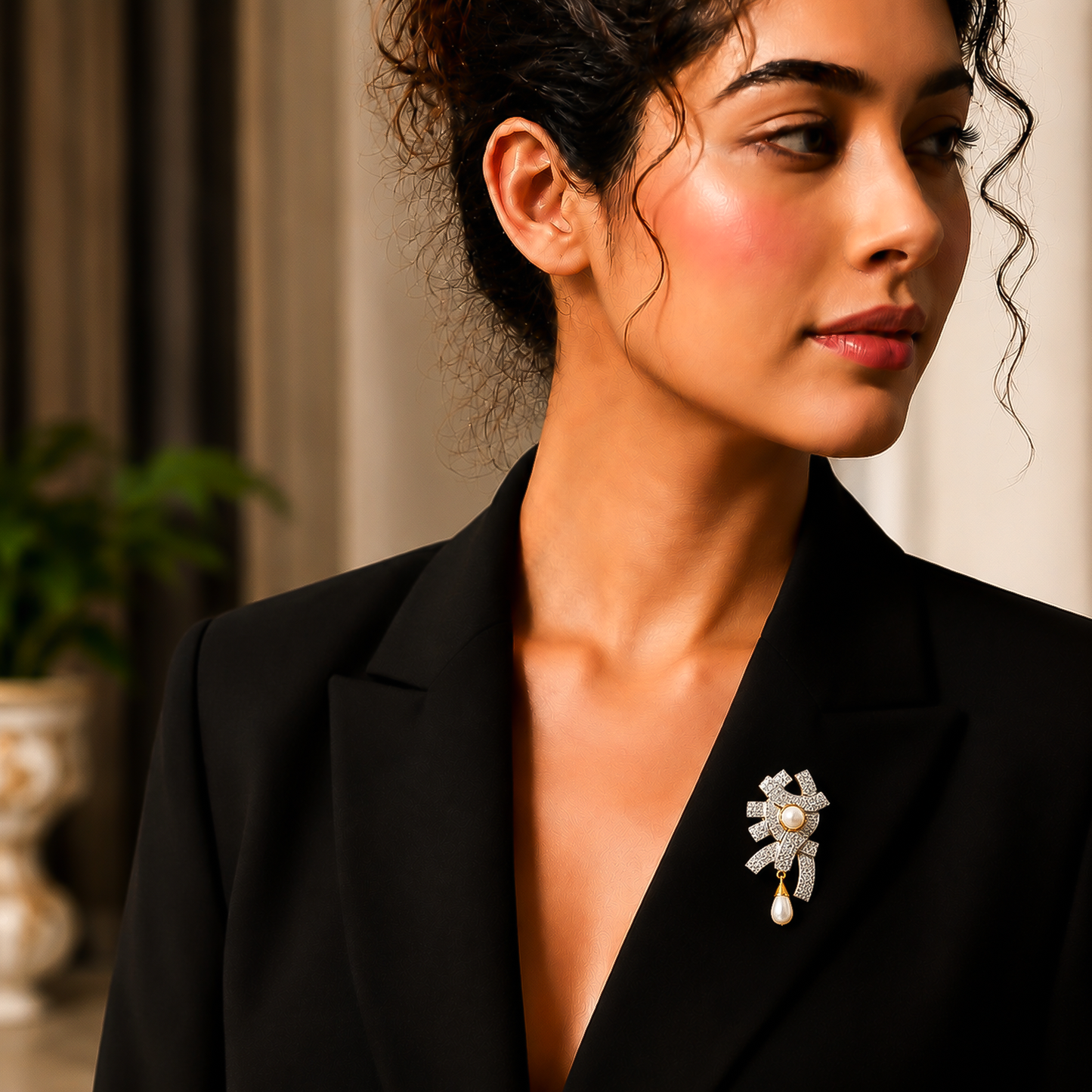 One-of-One 92.5 Silver Pearl Radiance Brooch
