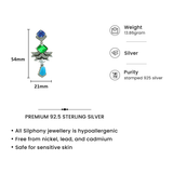 925 Silver Geometric Drop Earrings