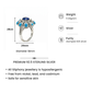 One-of-One 92.5 Silver Blue Stone Halo Ring