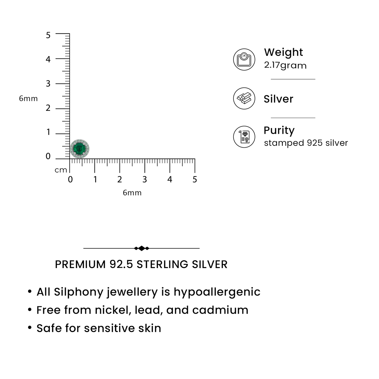 Emerald Aura - 92.5 Silver Pendant Set
