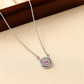 One-of-One 92.5 Silver Round Pink Blush Pendant