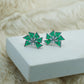 Emerald Starburst Luxe Statement Earrings