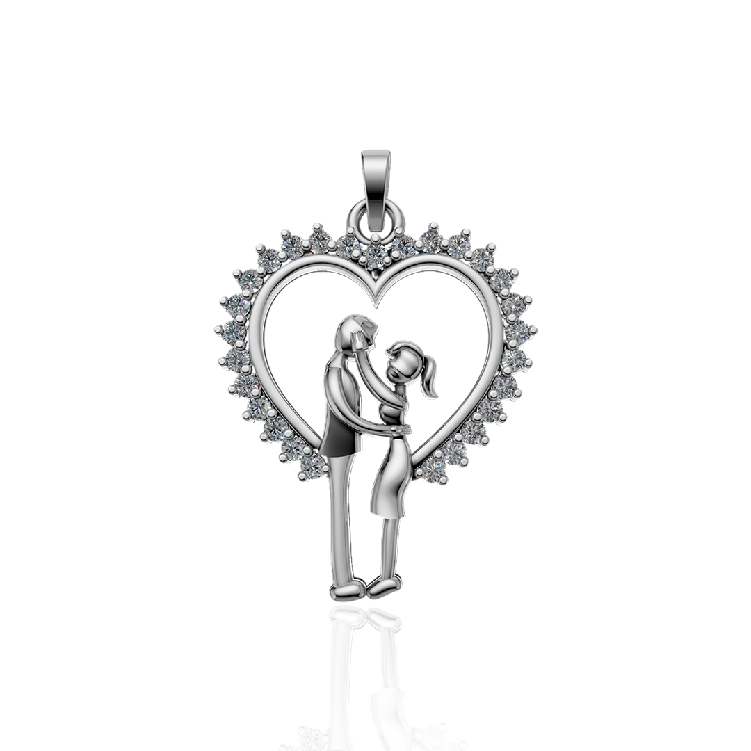 Luna Heart - 92.5 Silver Pendant