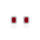 SILphony Silver Set – Vibrant Red Ruby Earrings 