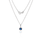 SILphony Sapphire Set – Elegant Silver Necklace and Earrings with Blue Gem Halo
