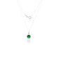 Emerald Circle Silver Pendant