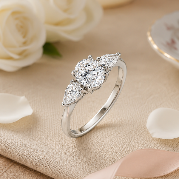 1.65 Ct Lab Grown Diamond 925 Sterling Silver Statement Ring