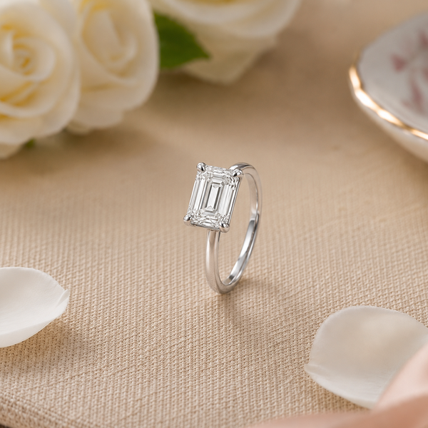 1.86 Ct Lab Grown Diamond 925 Sterling Silver Engagement Ring