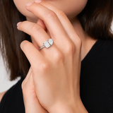 1.00 ct Lab-Grown Diamond 925 Silver Statement Ring