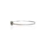 925 Silver Cubic Zirconia Twin Hearts Bracelet