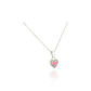 Ruby Romance - Heart Silver Pendant Set