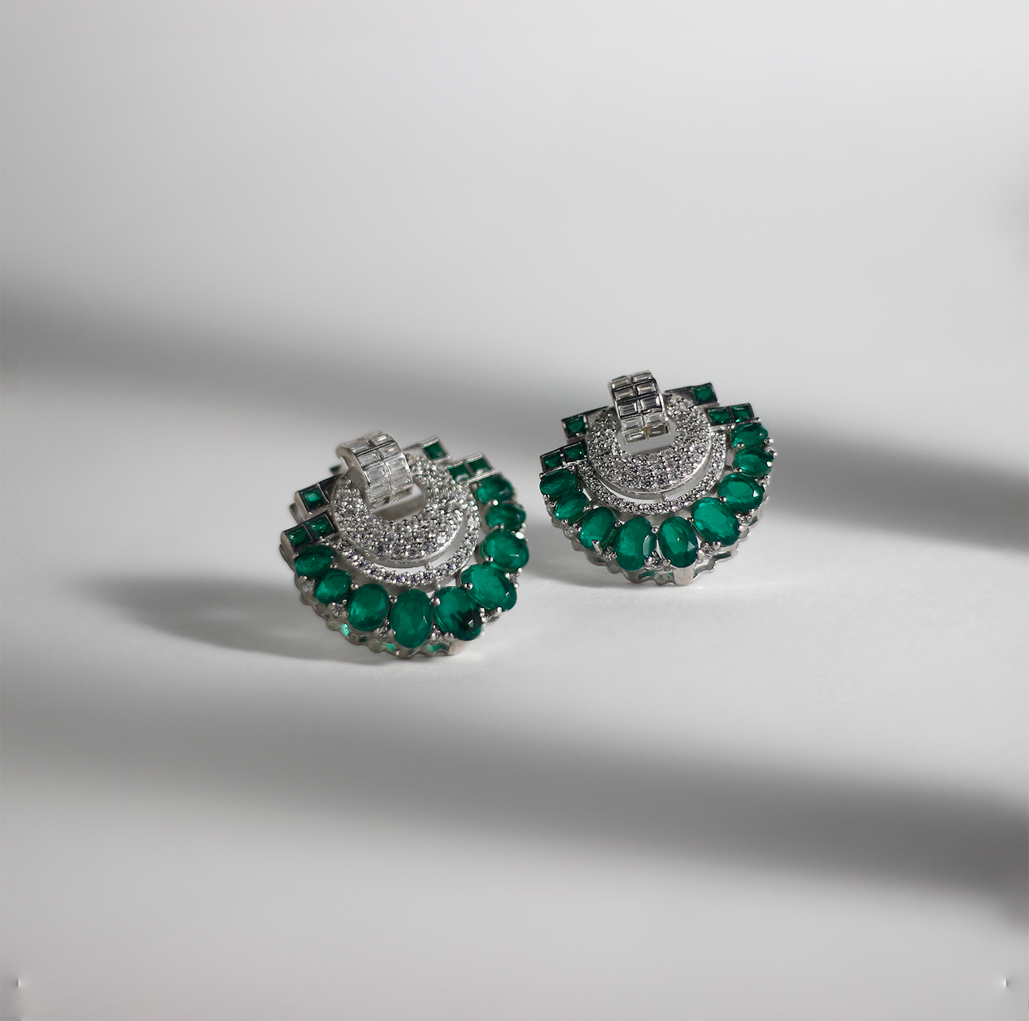 Geode Enamel Fan-shaped Earrings