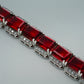 Red Square Stone Bracelet