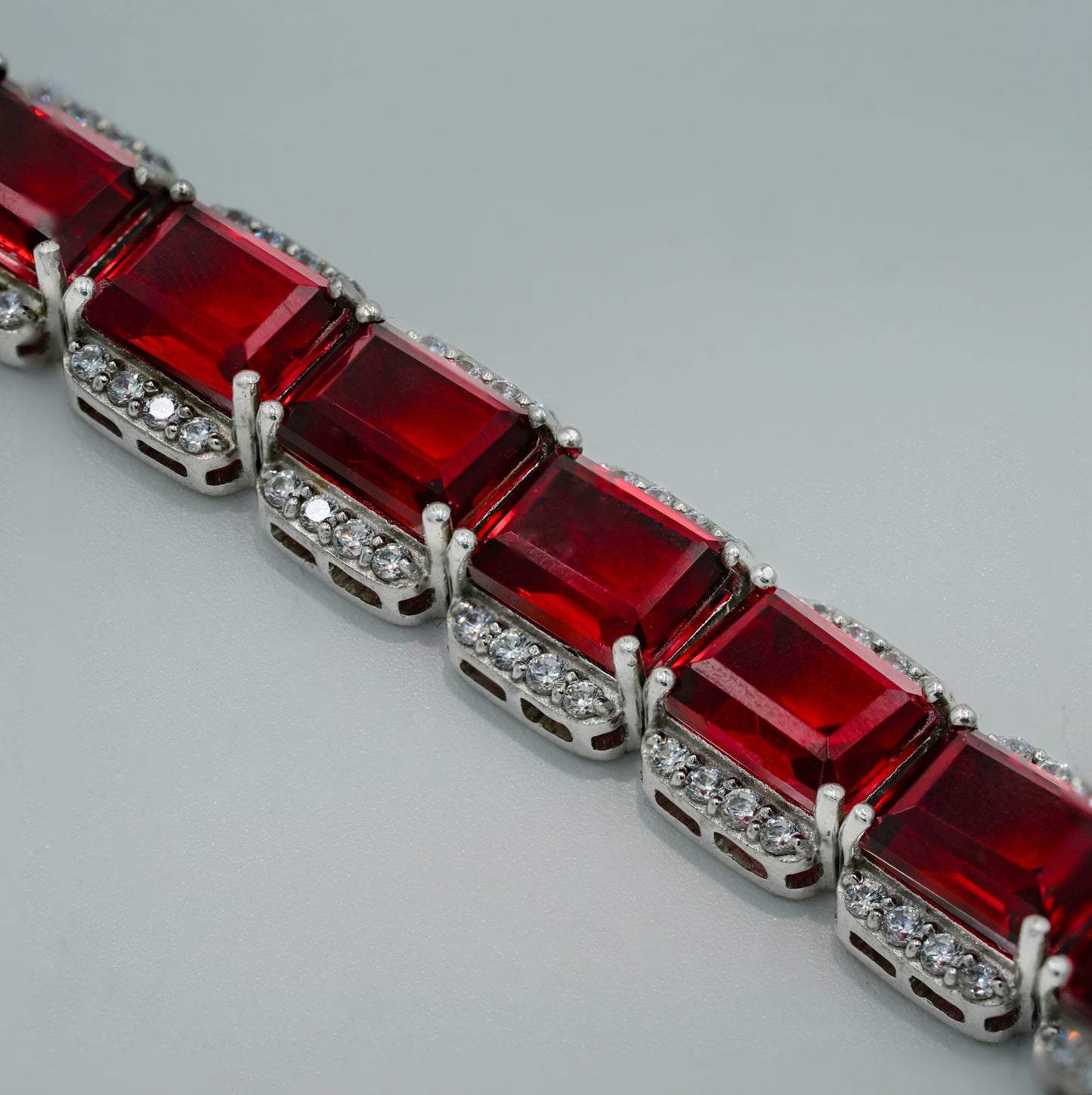 Red Square Stone Bracelet