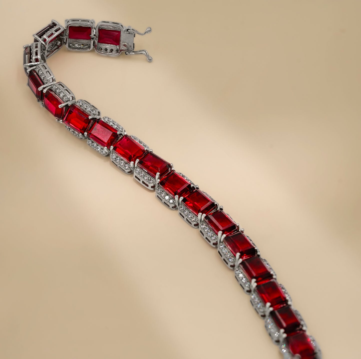 Red Square Stone Bracelet