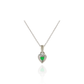 Emerald Heart - 92.5 Silver Pendant Set