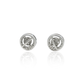 SILphony Round Halo Earrings – Silver Jewellery with Sparkling Crystal Detailing