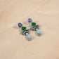 Multi-Stone Geometric Earrings