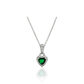Emerald Heart - 92.5 Silver Pendant Set