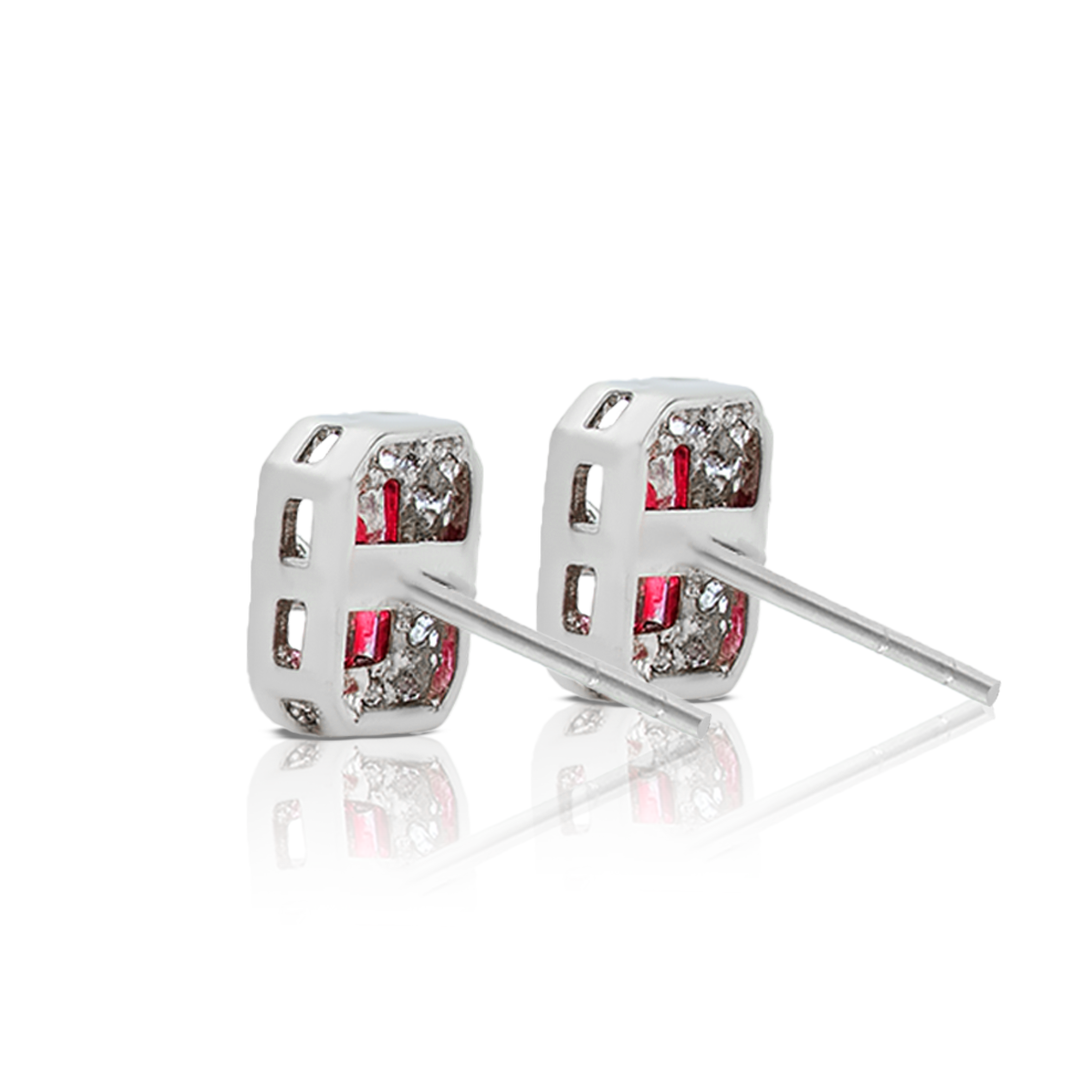 Crimson Ruby - 92.5 Silver Pendant Set