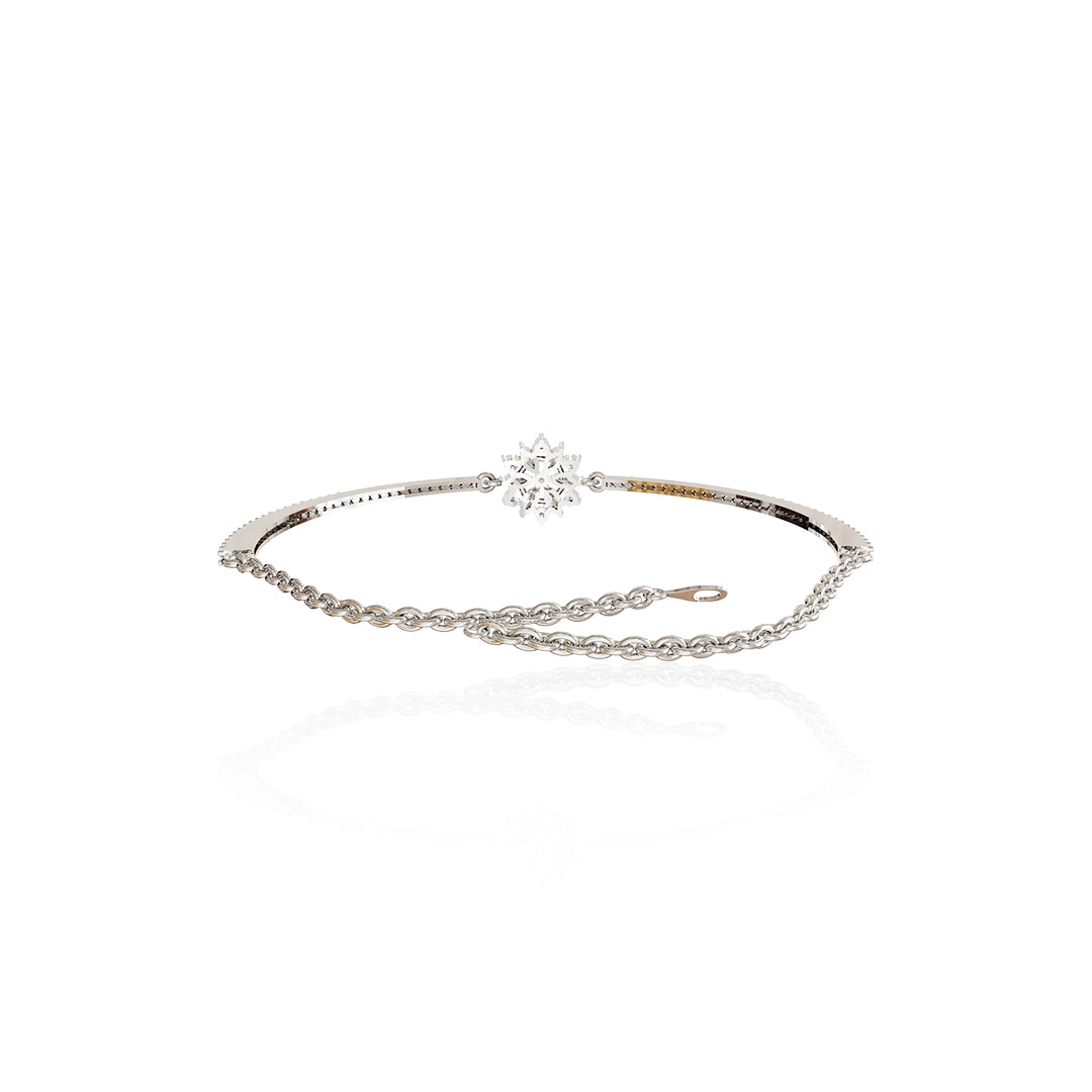 Snowflake Spark – Silver Adjustable Bracelet