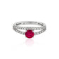 Emera Ruby Ring Silver