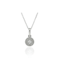Round Silver Pendant – Elegant Diamond-Style Circle Jewellery by SILphony