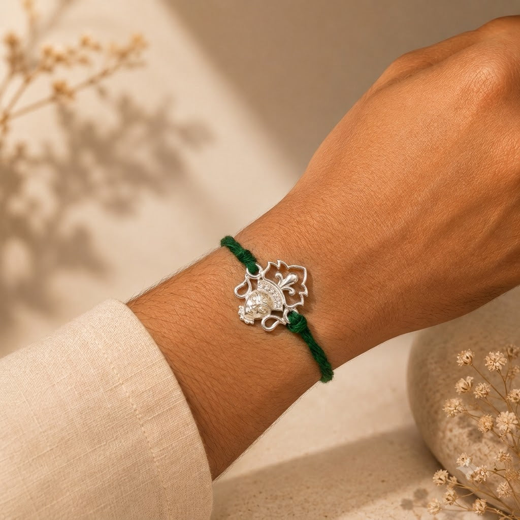 Handmade Durga Mata 925 Silver Hallmarked Rakhi