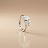 1.00 ct Lab-Grown Diamond 925 Silver Statement Ring